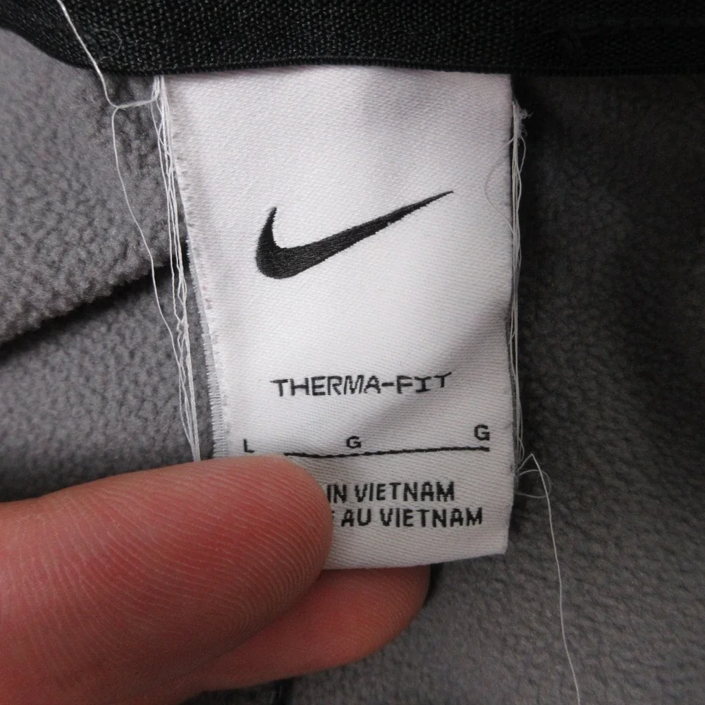 Nike Sweatpants Mens Large Gray Thermafit Fleece Sports Activewear Comfort Logo‎
